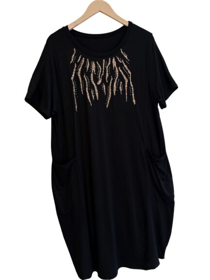 Vestido Zebra C/bolsillo