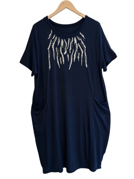 Vestido Zebra C/bolsillo