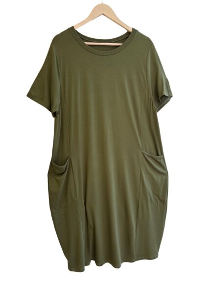 Vestido Liso C/bolsillo